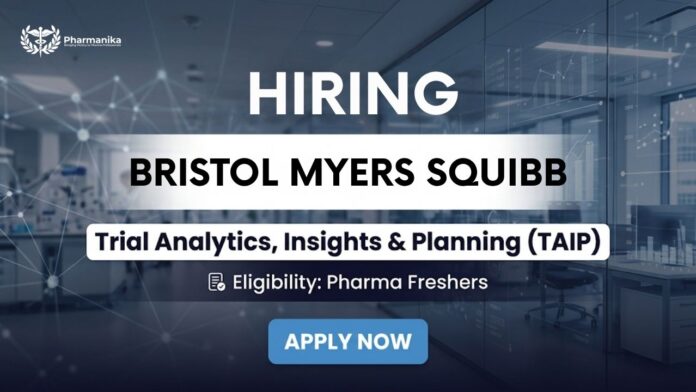 Pharma Freshers Job Clinical Research Job Analyst Trial Analytics Bristol Myers Squibb Hyderabad