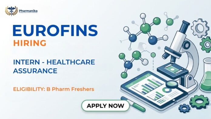 Pharma Internship at Eurofins Careers for B Pharma Freshers