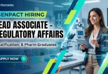Genpact Job for B Pharm Graduates | Apply for Regulatory Affairs Role BPharm Job at Genpact | Apply Now for Lead Regulatory Affairs Role