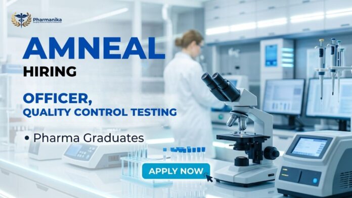 Quality Control Job Pharma Job Amneal QC Officer Gujarat Laboratory Testing