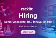 Senior Associate R&D Innovation Hub Role at Reckitt | Pharma Job Opportunity | Apply Now Senior Associate R&D Pharma Job at Reckitt Careers in Gurugram