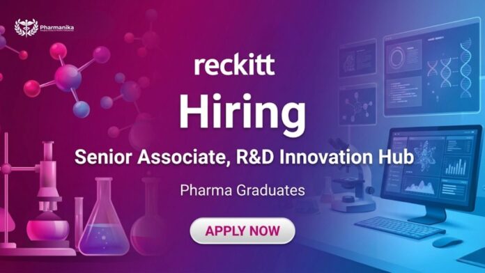Senior Associate R&D Pharma Job at Reckitt Careers in Gurugram