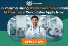 Sun Pharma Hiring MSTG Executive in Dadra | M Pharmacy Candidates Apply Now! M Pharm Job at Sun Pharma, Dadra. Apply for the Senior Officer / MSTG Executive Role at Sun Pharma Careers.