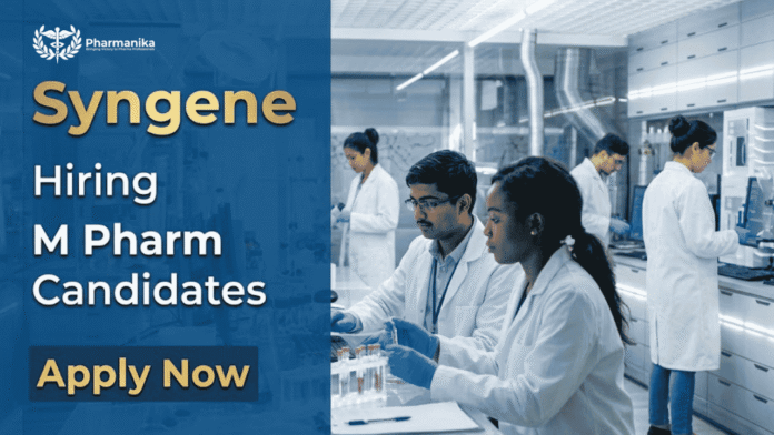 Apply for Syngene Career Associate Scientist role in Bangalore. Best M Pharm Jobs and Scientist Jobs for Life Science Professionals.