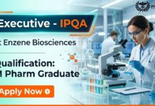 Enzene Biosciences Hiring M Pharm Graduates | Apply for Executive – IPQA Role M Pharm Job at Enzene Biosciences Ltd | Executive - IPQA Role