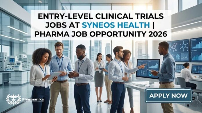 Pharma Job Vacancy at Syneos Health | Candidates Apply Now