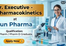 Sun Pharma Hiring Sr. Executive – Pharmacokinetics | M Pharm Graduates Apply Now M Pharm Jobs at Sun Pharma | Pharmacokinetics Executive Role