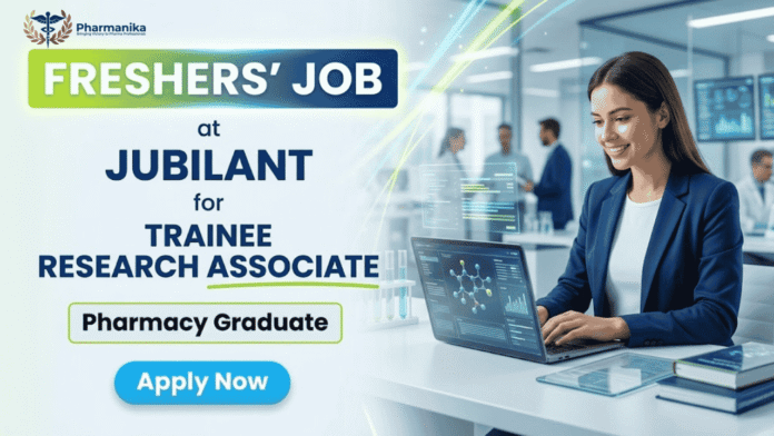 Trainee Research Associate Fresher Pharma Jobs Jubilant careers R&D laboratory Noida analytical research