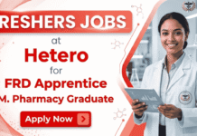 Freshers Pharmacy Jobs at Hetero Careers | FRD Apprentice Jobs | Apply Now Freshers Pharmacy Jobs at Hetero Careers – Apprentice Jobs in Oncology
