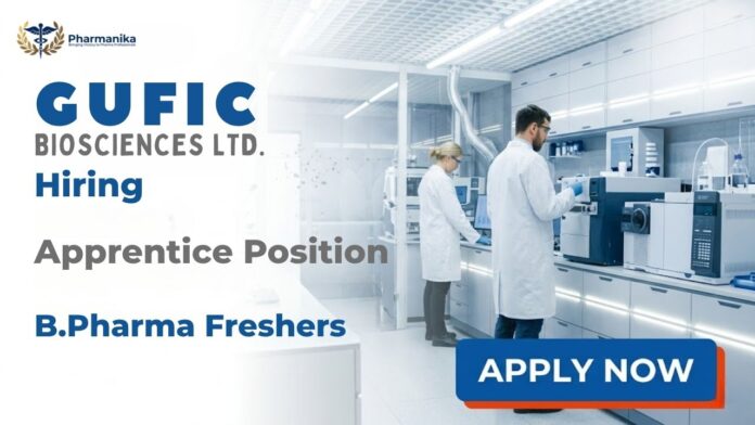 Apprentice Job and B Pharm Job opportunity at Gufic Biosciences for freshers 2026