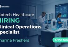 Clinical Research Job Opportunity | Biotech Healthcare hiring Clinical Operations Specialist | B Pharm/ M Pharm Freshers | Apply Now Clinical Research Job and Pharma Freshers Job at Biotech Healthcare Ahmedabad for M.Pharm B.Pharm and M.Sc Graduates