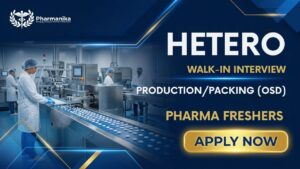Hetero Pharma Freshers Job Walk-in Interview 2026 for B Pharm M Pharm MSc Graduates Hetero Pharma Freshers Job Walk-in Interview 2026 for B Pharm M Pharm MSc Graduates