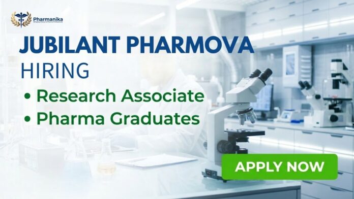 Jubilant Research Associate Job Pharma Job in Noida for M Pharma and Organic Chemistry candidates