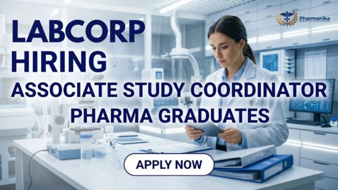 Labcorp Careers hiring for Associate Study Coordinator Clinical Research Job in Bangalore for Pharmacy and Life Sciences candidates.