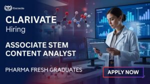 Pharma Freshers Job at Clarivate Careers for Associate STEM Content Analyst Pharma Chem role in Chennai Pharma Freshers Job at Clarivate Careers for Associate STEM Content Analyst Pharma Chem role in Chennai