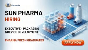 Pharma Freshers Job at Sun Pharma Careers for Executive Packaging & Device Development in Vadodara Pharma Freshers Job at Sun Pharma Careers for Executive Packaging & Device Development in Vadodara