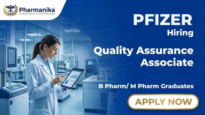 Pharma QA job Pfizer Careers Quality Assurance Associate Vizag