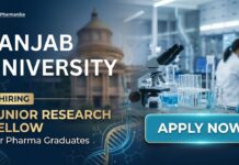 Pharma Research Job Opening | Panjab University Recruiting for Junior Research Fellow | M Pharm Graduates | Apply Now Pharma Research Job for Junior Research Fellow at Panjab University Chandigarh Recruitment 2026 (1)