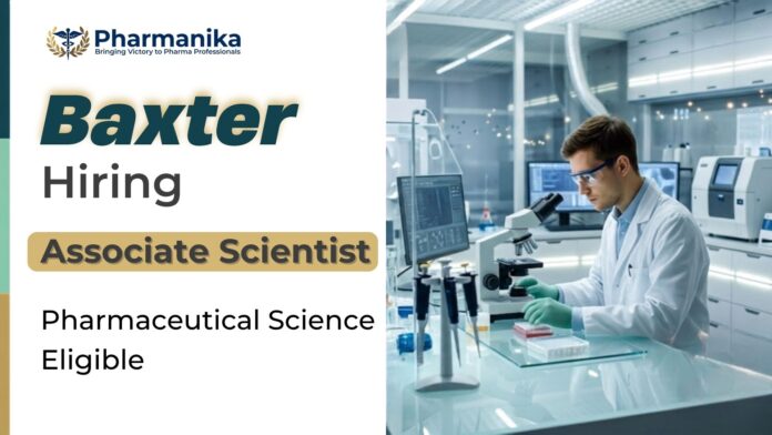 Associate Scientist I scientist job at Baxter Career for Pharma, Analytical Chemistry, Biochemistry, and Pharmaceutical Science graduates.