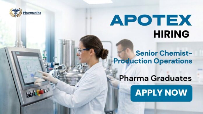 Chemist Job at Apotex Careers Bangalore