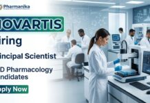 Novartis Hiring Principal Scientist | PhD Pharmacology Eligible | Apply Now Novartis Pharma Scientist Job for drug development and disease modeling experts