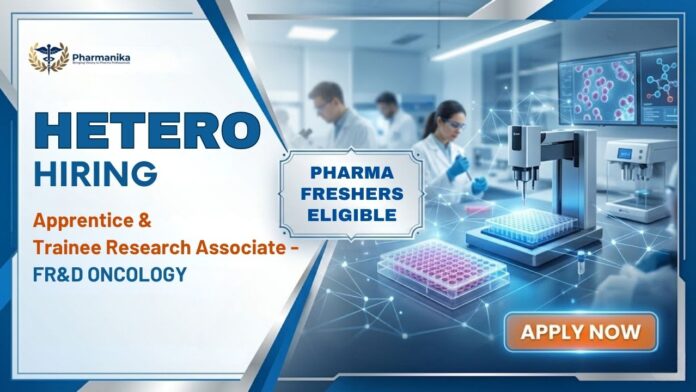 FR&D Oncology Pharma Freshers Job and Research Job Opportunity for M.Pharm Graduates in Hyderabad