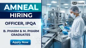 Feature Image (19) Amneal Career Pharma Job for Officer IPQA managing in-process quality assurance, GMP compliance, batch documentation, and manufacturing quality operations