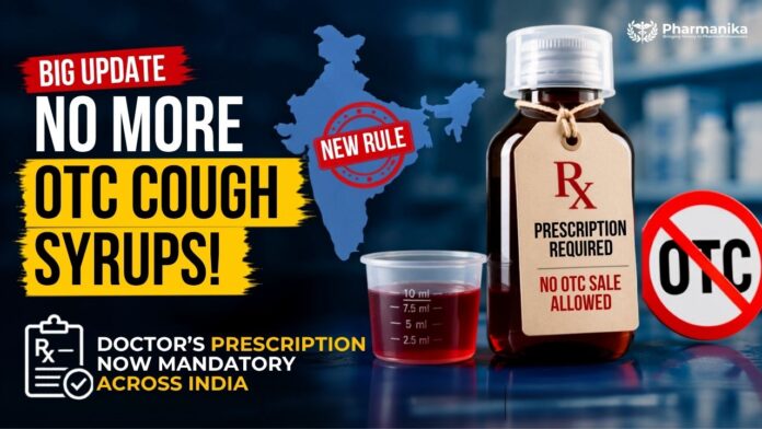 India cough syrup prescription rule requiring a doctor's prescription for purchasing cough syrups from licensed pharmacies.