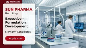 Pharma Research Job at Sun Pharma for M.Pharm professionals in formulation development, stability studies, technology transfer, and pharmaceutical R&D. Pharma Research Job at Sun Pharma for M.Pharm professionals in formulation development, stability studies, technology transfer, and pharmaceutical R&D.