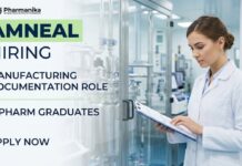 B Pharm Job at Amneal Pharmaceuticals | Manufacturing Documentation Officer | Apply Now B Pharm Job at Amneal for Officer Manufacturing Documentation role in Hyderabad pharmaceutical manufacturing and quality compliance operations