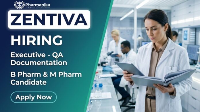 Zentiva Pharma QA Job featuring pharmaceutical quality assurance, GMP documentation, APQR preparation, compliance management, and Zentiva Careers opportunities