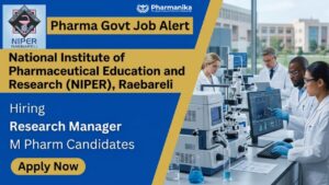 Pharma Govt Job at NIPER Career for Research Manager in Centre of Excellence for Novel Drug Delivery System research Pharma Govt Job at NIPER Career for Research Manager in Centre of Excellence for Novel Drug Delivery System research