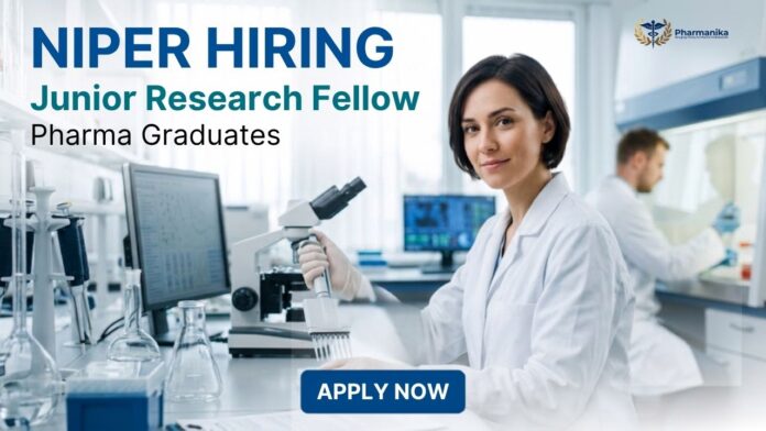 Pharma Govt Job 2026 Junior Research Fellow Vacancy at NIPER Ahmedabad