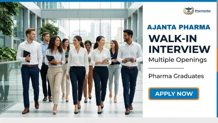 Pharma Job at Ajanta Pharma Walk-In Interview Pharma Graduates Eligible