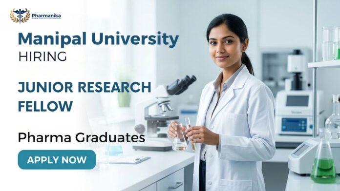 Pharma Research Job Junior Research Fellow Recruitment at MAHE Manipal