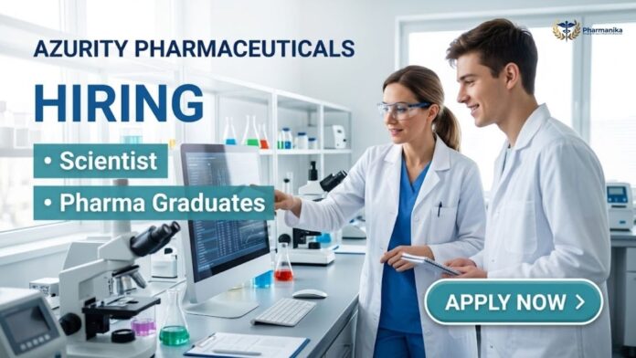 Pharmaceutical R&D Jobs at Azurity Pharmaceuticals Careers – Analytical Scientist Recruitmen