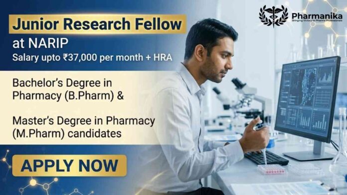 Pharma Govt Job under CCRAS Recruitment for JRF Jobs at NARIP Kerala