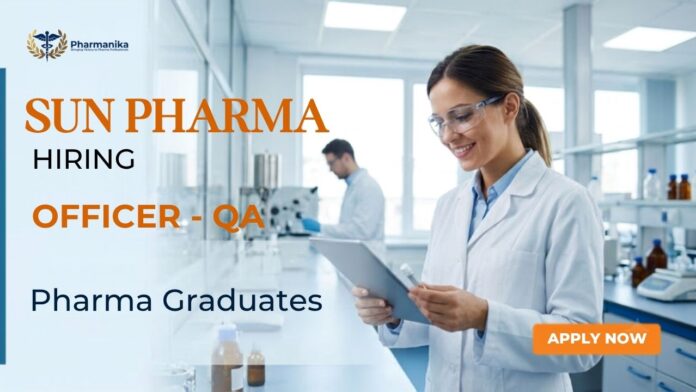 Quality Assurance Job at Sun Pharma Careers B Pharm Jobs