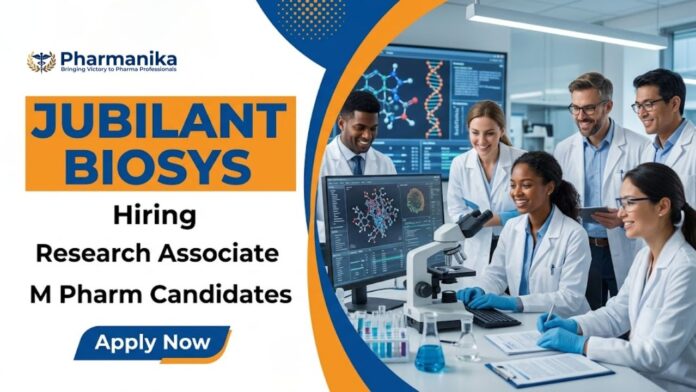 Research Associate Job at Jubilant Biosys Career for Discovery Chemistry and Organic Synthesis role in Bengaluru laboratory research team