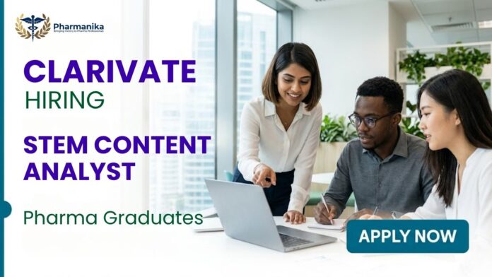 Regulatory Affairs Job at Clarivate Careers for Pharmacy Professionals