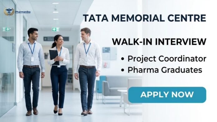 TMC Project Coordinator Pharma Govt Job notification with Walk-in Interview for B.Pharm candidates