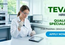 Teva Hiring Quality Specialists | B.Pharm & M.Pharm Candidates Eligible Teva Careers Hiring! Quality Assurance Job for B.Pharm & M.Pharm