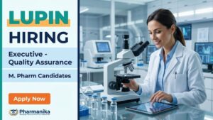 Lupin Career Executive Quality Assurance Pharma QA Job in Pune for M.Pharm and Biotechnology candidates Lupin Career Executive Quality Assurance Pharma QA Job in Pune for M.Pharm and Biotechnology candidates