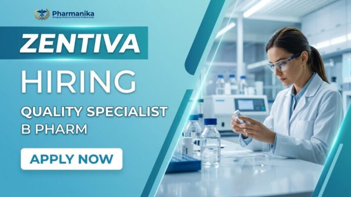 Pharma QA Job at Zentiva for Comm Ops Quality Specialist in Ankleshwar