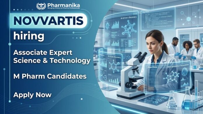 Pharma Research Job at Novartis Career for Associate Expert Science & Technology