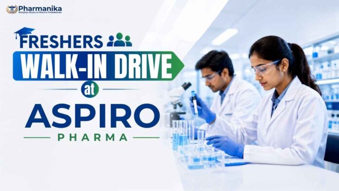 Aspiro Pharma Walk-In Drive 2026 Quality Assurance Jobs for B.Pharm & M.Pharm Freshers