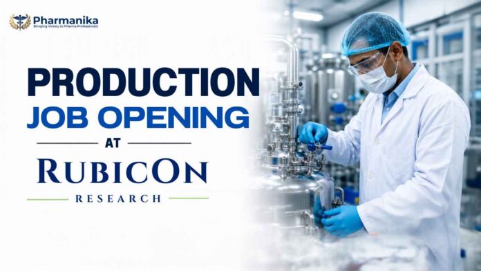B Pharm Jobs Rubicon Careers Officer Filling and Manufacturing Job