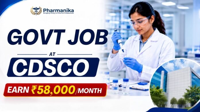 CDSCO recruitment 2026 notification for pharma govt job at National Tobacco Testing Laboratory Mumbai