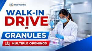 Granules Walk-in Drive 2026 Pharma Jobs for B.Pharm, D.Pharm & M.Sc Candidates Granules Walk-in Drive 2026 Pharma Jobs for B.Pharm, D.Pharm & M.Sc Candidates