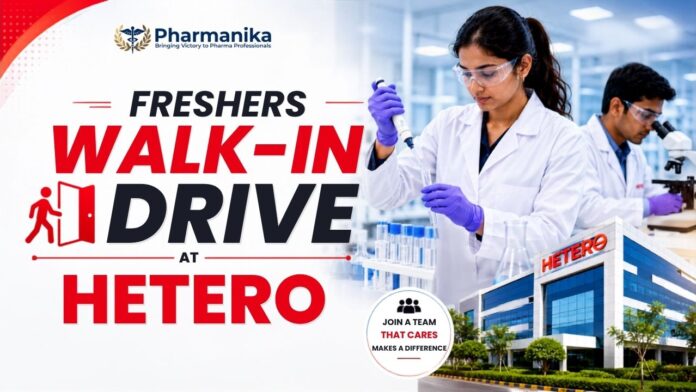 Hetero Pharma Freshers Job Walk-in Drive 2026 for Production